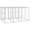 Outdoor Dog Kennel Galvanized Steel with Roof 78.1 ft¬Home Life Boutique"