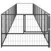 Dog Kennel Black 86.1 ftteel