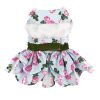 Pink Rose Dog Dress / Dog Harness with Matching Leash