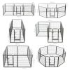 Metal Dog Playpen 8 Panels Steel Black