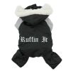 Black and Grey Ruffin It Dog Snow Suit / Dog Harness